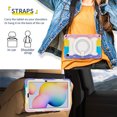 thumbnail image 6 of FJLBDE Case for Samsung Galaxy Tab S6 Lite 10.4 Inch 2024/2022/2020 with 360 Kickstand, Shoulder Strap Carrying Protective Cover, Multicolor Pink, 6 of 6