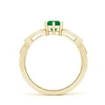 thumbnail image 2 of ANGARA Natural Solitaire Round Emerald Celtic Knot Ring in 14K Yellow Gold for Women (Size-5mm) | May Birthstone, Birthday, Anniversary, Jewelry Gift for Women | Natural Emerald Ring, 2 of 10