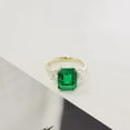 thumbnail image 2 of 10x8mm Octagon and Tapered Baguette Cut Lab-Created Emerald and Moissanite Engagement Ring in 925 Sterling Silver for Women, 2 of 5