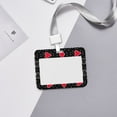 thumbnail image 6 of Susaid Card Suits Print ID Badge Holder with Double-Sided Windows Horizontal Hard Plastic Case Black Card Protector Pouch for Office School ID Credit Cards, 6 of 7