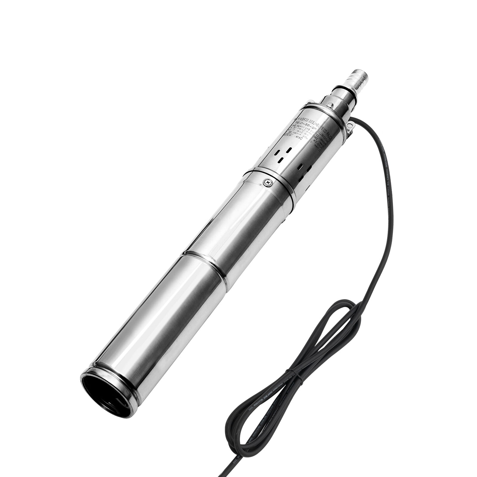 Deep Well Solar Submersible Water Pump, DC 24V 370W Submersible Deep Bore Well Water Pump, Bore Well Water Pump Brushless DC Motor Solar Water Pump for Village, Farm, Camping Car Water Supply