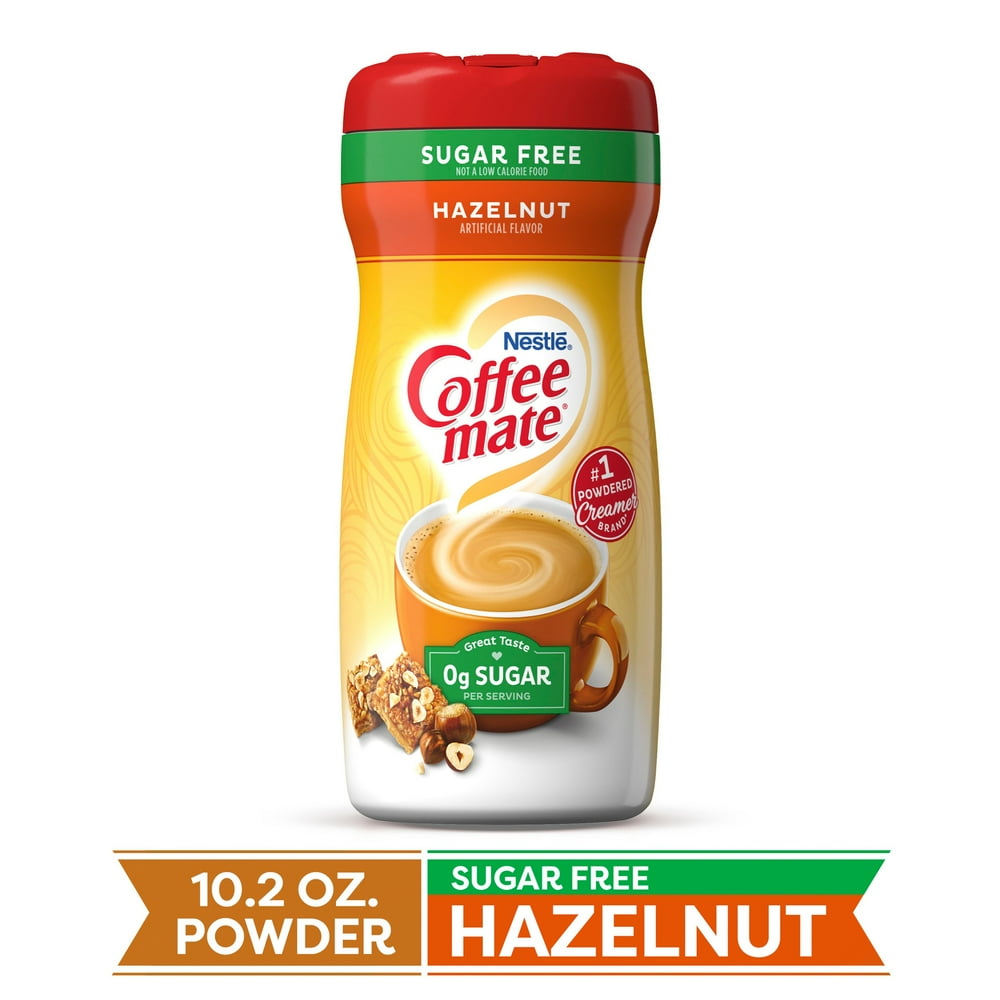 COFFEE MATE Sugar Free Hazelnut Powder Coffee Creamer 10.2 Oz. Canister