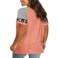thumbnail image 2 of Womens Summer Short Sleeve V Neck T Shirts Plus Size Criss Cross T-Shirt, 2 of 2