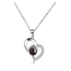 thumbnail image 1 of Collar de proyección en forma de corazón de joyería de plata de ley 925 para mujer, cadena de clavícula con 100 idiomas "Te amo", 1 of 6