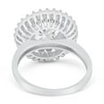 thumbnail image 5 of Cocktail Round Wedding Ring CZ 925 Sterling Silver Size 6, 5 of 8