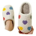 thumbnail image 3 of Fuzzy Slippers Women Fluffy Winter Warm House Shoes Home Footwear On Indoor House Slippers Bedroom Slippers Plush Slippers Winter Slippers for Women White 43, 3 of 9