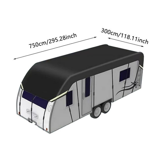 BotaniNest RV Roof Cover With Reflective Strips Heavy Duty For Outdoor Travel Trailer And Camper Storage