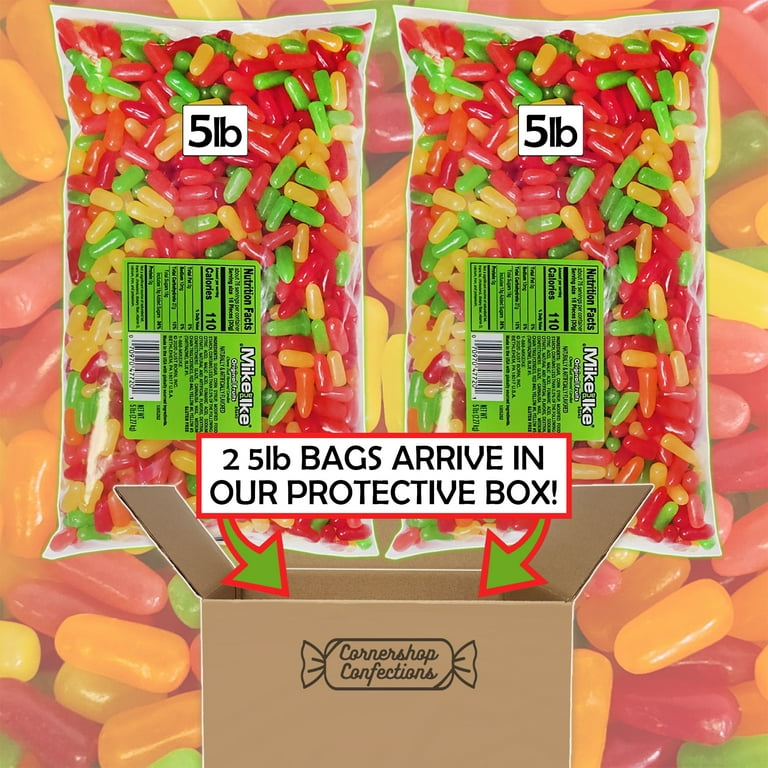 MIKE AND IKE Candy Chewy Bulk, 10 Pounds, 2400 Pieces, 2 x 5 Pound