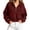 Wine, variant on Atogsazn Women's Cargo Hooded Cropped Sweatshirt Casual Full Zip Long Sleeve Hoodies with Pocket Fall Winter Tops White XXL Fashion