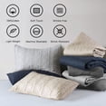 thumbnail image 4 of Horimote Home Juego De Colcha 100% Algodón Tamaño Queen Azul Marino Prelavado Juego De Colcha De 3 Piezas Acogedora Y Ligera Funda De Cama Con 2 Fundas En Patrón Geométrico Para Todas Las Estaciones, 4 of 4
