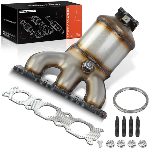A-Premium Left Exhaust Manifold Catalytic Converter with Gasket Kit Direct-Fit Compatible with Volvo XC90 2007 2008 2009 2010 3.2L, E.P.A. Compliant