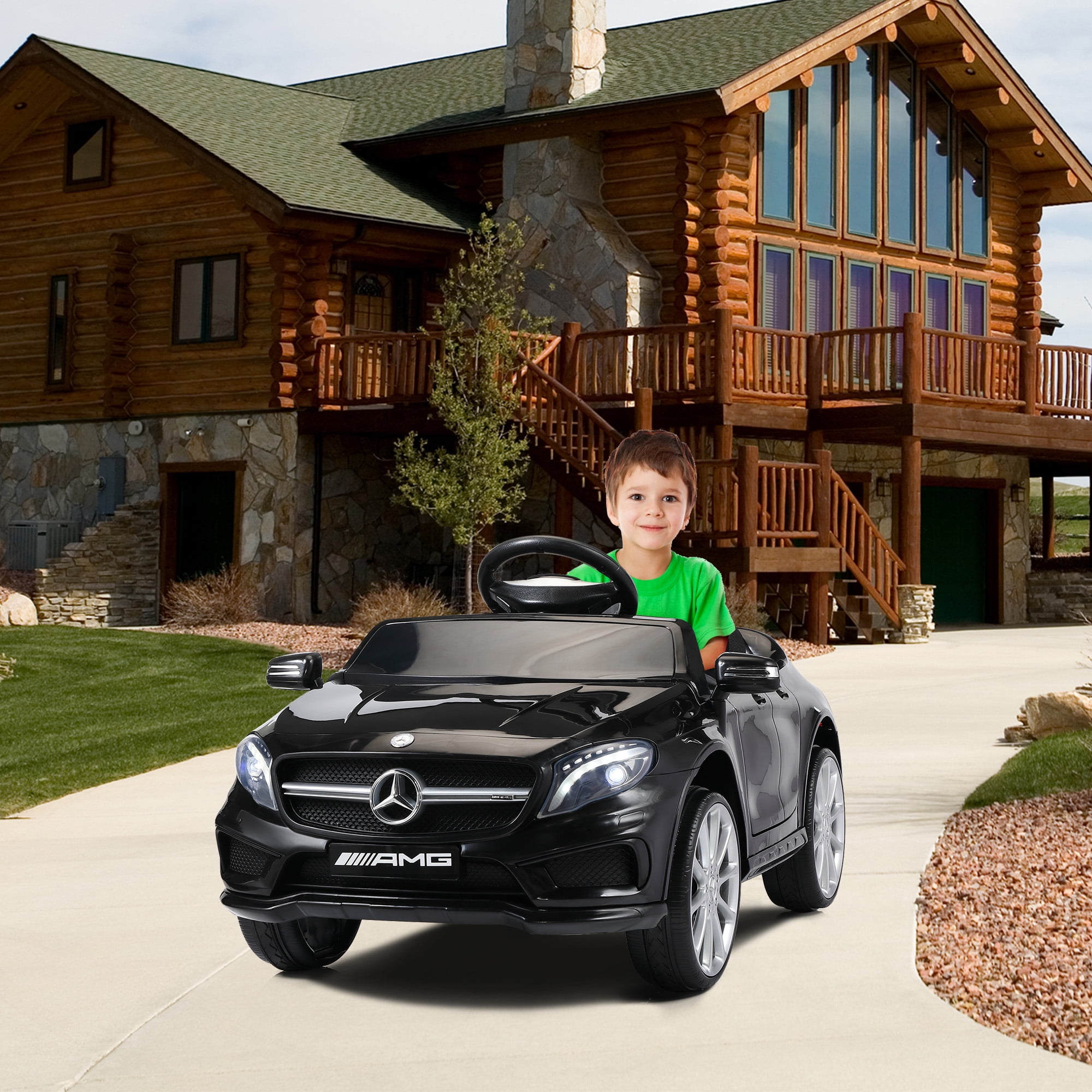 CIPACHO 6V Ride on Car with Parental Remote Control, Battery-Powered Ride on Toys for Boys Girls with MP3 Opening Doors, Black CIPACHO 6V Ride on Car with Parental Remote Control, Battery-Powered Ride on Toys for Boys Girls with MP3 Opening Doors, Black