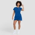 thumbnail image 4 of Women's Fanatics Royal Chicago Cubs Ruched Drape T-Shirt Dress, 4 of 5