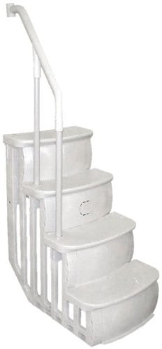 main access smart step and ladder system above ground swimming pool