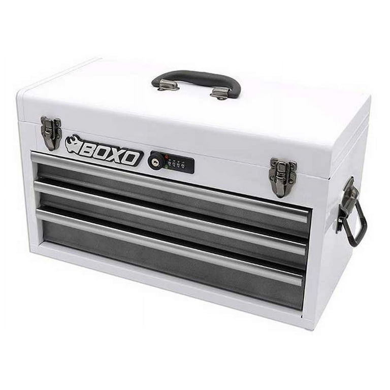 Boxo Tools ECC20301L-GY1 3-Drawer Portable Steel Tool Box