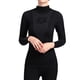 thumbnail image 1 of Jumpingount Traje de calzoncillos largos para mujer, conjunto de ropa interior térmica elástica de cuello medio alto para mujer, capa base de fondo para Ropa interior Negro Jumpingount AP013736-02, 1 of 6