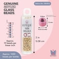 thumbnail image 3 of Miyuki Delica Seed Beads – Size 11/0 (1.6 mm), DB1832, Duracoat Galvanized Gold, 7.2 g, Approx. 1440 Beads, 3 of 7
