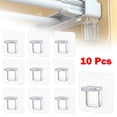 thumbnail image 1 of 10 Pcs Shelf Support Adhesive Pegs Plastic Closet Cabinet Shelf Support Clip, 1 of 8