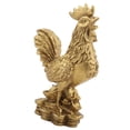 thumbnail image 3 of Coq en Laiton Pur Symbole de Chance Richesse Décoration Feng Shui Maison Bureau, 3 of 7
