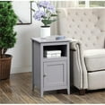 thumbnail image 2 of Home Square Storage Cabinet End Table with Shelf in Gray - Set of 2, 2 of 7