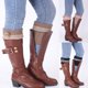 thumbnail image 3 of Calentadores de piernas de punto de ganchillo para mujer, puños de pierna cortos, cubierta de pie, manga de pierna cálida para invierno, calcetines para botas, regalos, 3 of 5
