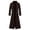 a-Brown341101, variant on Men's Coat Gothic Steampunk Long Trench Coat Solid Color Long Sleeve Stand Collar Jacket With Metal Buttons For Casual Daily Wear Versatile Outerwear