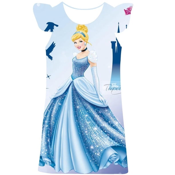 Cenicienta, vestido para niñas, ropa, vestido de princesa para niños, Rapunzel Belle, boda, fiesta de cumpleaños, vestidos hasta la rodilla para 1-10 Year10T Gao Jinjia LED