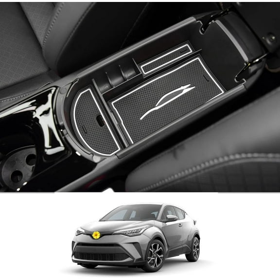 Center Console Accessory Organizer Compatible with 2018 2019 2020 2021 2022 CHR C-HR, ABS Material Armrest Box Insert Tray