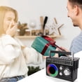 thumbnail image 7 of AM FM SW Radio Portable with Bluetooth Speaker, Illumination, USB TF Card Playing, Solar/USB-C Rechargeable Radios, Colorful Light, Transistor Radios Portable Emergency, Bluetooth Radio, 7 of 7
