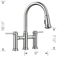 thumbnail image 2 of Empressa Pull-Down Dual-Spray Bridge Faucet - Chrome, 2 of 5