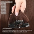 thumbnail image 4 of Benehair 100% Real Remy Human Hair Extensions Clip In Thick Double Weft Full Head 10"-24" Long Soft Brown Women Soft, 4 of 11