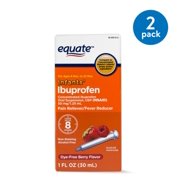 (2 pack) (2 Pack) Equate Infants Concentrated Ibuprofen Berry Suspension, 50 mg, 1 Oz