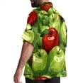 thumbnail image 3 of Fruit Men's Short Sleeve Casual Printed Button Down Beach Shirt Summer Unisex Top, 3 of 6