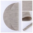 thumbnail image 2 of Unique Bargains 6 Packs Round Placemats for Kitchen Dining Table Decor Flaxen 14x14in, 2 of 7