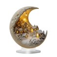 thumbnail image 1 of HUASHENG Eid Table Sign Moon House Ornament Eid Acrylic Ramadan Decor Eid Muslim Decorations For Muslim Tabletop Decor White Moon, 1 of 9