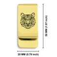 thumbnail image 2 of Stainless Steel Geometric Polygon Tiger Animal Classic Slim Money Clip Credit Card Holder, 2 of 2