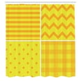 thumbnail image 2 of Ambesonne Yellow Shower Curtain, Retro Patterns Zigzag, 69"Wx70"L, Yellow Orange, 2 of 4