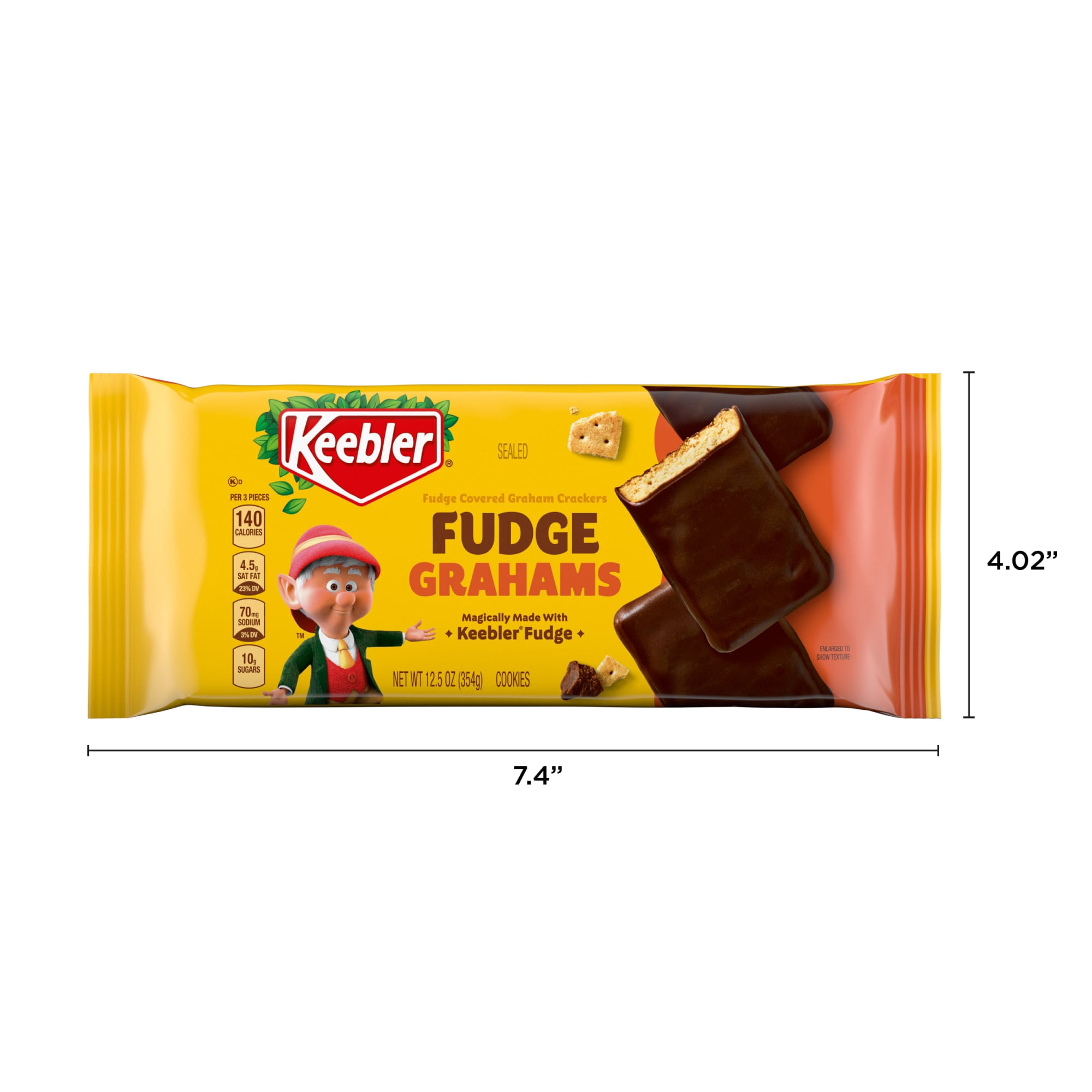 Keebler Fudge Grahams, Fudge Covered Graham Crackers, 12.5 oz