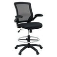 thumbnail image 2 of Modway Veer Drafting Chair - Reception Desk Chair - Flip-Up Arm Drafting Chair in Black, 2 of 17