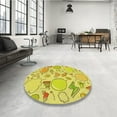 thumbnail image 4 of Ahgly Company Machine Washable Indoor Rectangle Transitional Banana Yellow Area Rugs, 8' x 10', 4 of 7