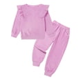 thumbnail image 5 of Girls Fall Clothes Sets Kids Casual Long Sleeve Tops + Pants Sweatsuit 2Pcs Tracksuit Outfits, Size 2-10 Years Old, 5 of 8