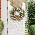 thumbnail image 3 of Easter Wreath 157 Inch Colorful Spring Decorations for Front Door Adorable Egg Wreath with Flowers Holiday for Doorways and Walls*2 Pack, 3 of 7