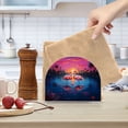 thumbnail image 6 of Flamingoes Coconut Trees Lake Napkin Holder for Table Clear Napkin Stand Paper Holder Acrylic Organizer Dispenser Napkins for Dinner Kitchen Restaurant Room, 6 of 8