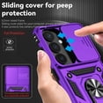 thumbnail image 3 of ShellTech Case for Samsung Galaxy S26+,Shockproof TPU+PC Case Ring Holder Kickstand Military Drop Protection Cover,Purple, 3 of 8