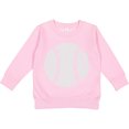thumbnail image 2 of Inktastic Distressed Baseball in White Toddler Sweatshirt, 2 of 4
