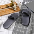 thumbnail image 6 of Mens Quick Dry EVA Slide Slippers Non-Slip Bathroom Sandals Arch Support Lightweight Indoor Outdoor House Shoes Gray,Size 9, 6 of 6