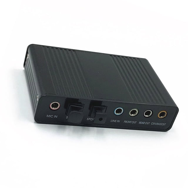 Bearachild Tarjeta de sonido externa inteligente USB5.1 SPDIF entrada/salida Plug Play mezclador de Audio adaptador ligero profesional ordenador Juegos de teclado y mouse para computadora