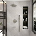 thumbnail image 3 of Boyel Living Shower System 10 in Wall Mount Rainfall Shower Head with Handheld Shower and Bathtub Tub Spout,3-function Bathroom Round Shower Combo Set ,Shower Set Tub Faucet in Brushed Nickle, 3 of 10