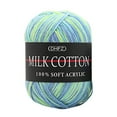 thumbnail image 3 of Dmlowu Cotton Yarn, Milk Cotton Yarn for Crocheting, Extra Soft Crochet Yarn for Sweaters Gloves Scarf Diys Toys, 1.8oz/50g Multicolor Wool Yarn for Knitting, 3 of 3