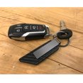 thumbnail image 3 of Honda Insight Black PU Leather Carbon Fiber Texture Strap Black Metal Bar LED Printed Logo Key Chain, 3 of 5